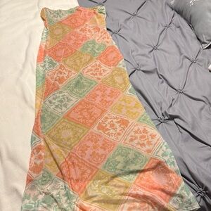 Pastel Diamond Print Maxi Dress